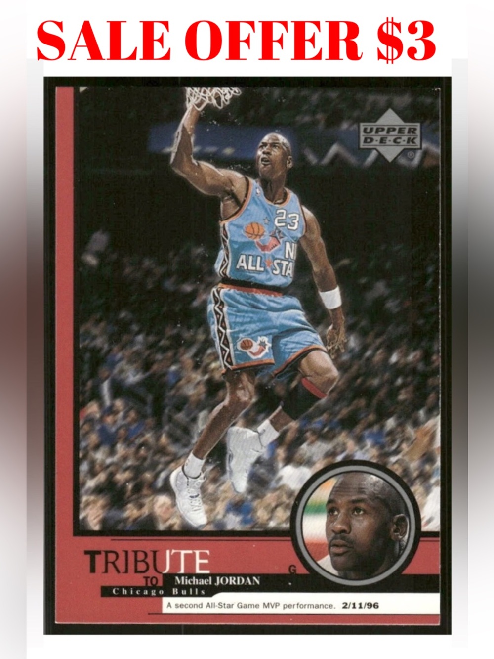 Michael Jordan 1999 Upper Deck All Star Chicago Bulls NBA Basketball Card